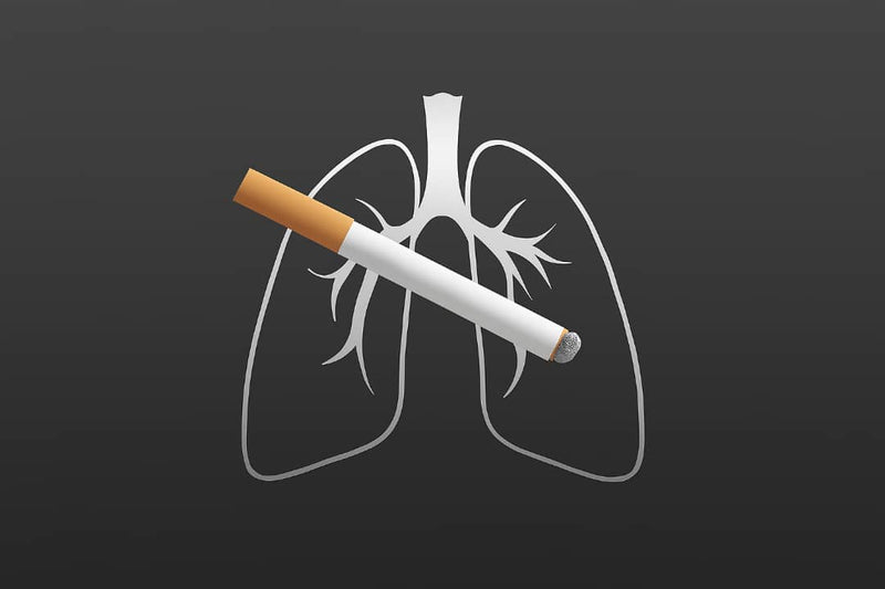 Illustration of lungs with a cigarette crossing through them on a dark background-AUSTRALIA-CHEAP-CIGS-EXPRESS